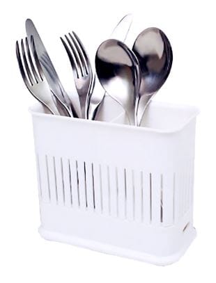 D.line Plastic Cutlery Drainer - White Cleaning Equipment The Cooks Kitchen 