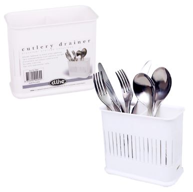 D.line Plastic Cutlery Drainer - White