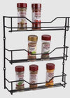 3 Tier Spice Rack - 18 Bottle Capacity - Black