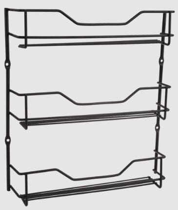 3 Tier Spice Rack - 18 Bottle Capacity - Black Herb & Spice Storage The Cooks Kitchen 