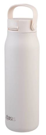 Oasis Ceramic Lined Stainless Steel Double Walled Sorrento Sipper Bottle 900ml - Alabaster