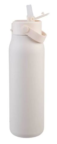 Oasis Ceramic Lined Stainless Steel Double Walled Sorrento Sipper Bottle 900ml - Alabaster