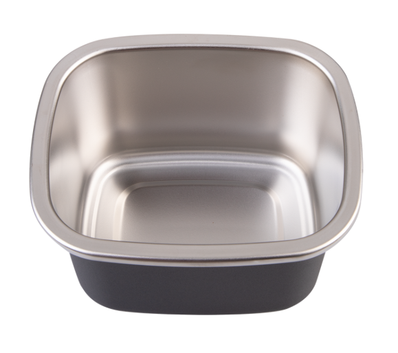 Oasis Microwave Safe Rectangular Stainless Steel Container 500ml Black