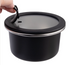 Oasis Microwave Safe Round Stainless Steel Container 600ml Black