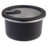 Oasis Microwave Safe Round Stainless Steel Container 600ml Black
