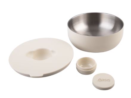 Oasis Stainless Steel Double Wall Insulated Fresh 'n' Go Lunch Bowl 950ml - Alabaster