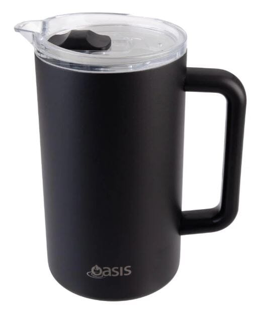 Oasis Ceramic Lined Stainless Steel Triple Wall Insulated Water Pitcher 1.5l - Black Decanters - Jugs & Carafes The Cooks Kitchen 