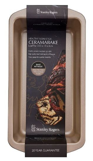 Stanley Rogers Ceramabake Ceramic Non Stick Loaf Pan - Medium 23.5x13cm Baking Tins, Trays, Pans & Ramekins The Cooks Kitchen 