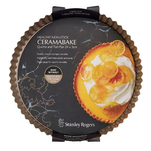 Stanley Rogers Ceremabake Ceramic Non Stick Quiche/ Tart Pan - 24cm Baking Tins, Trays, Pans & Ramekins The Cooks Kitchen 