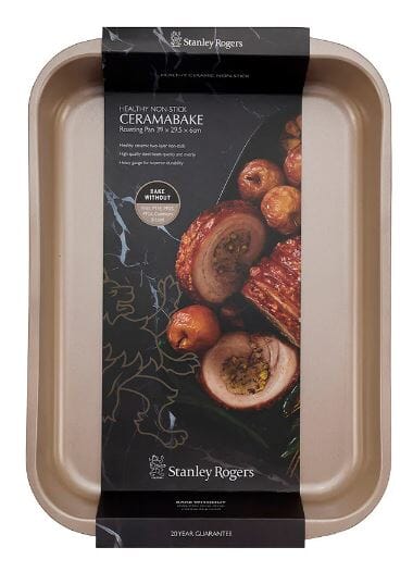 Stanley Rogers Ceramabake Ceramic Non Stick Roasting Pan - 39x29x5.6cm Non-Stick Roasting The Cooks Kitchen 