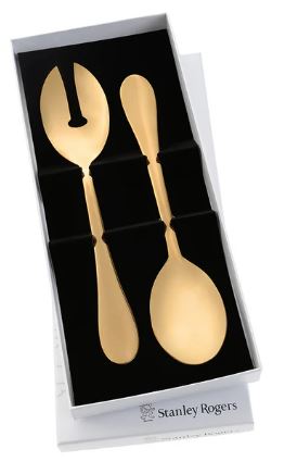 Stanley Rogers Albany Gold Salad Servers - 2pc 