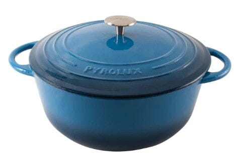 Pyrolux Pyrochef Round French Oven 26cm - Ocean Blue Enameled Cast Iron The Cooks Kitchen 