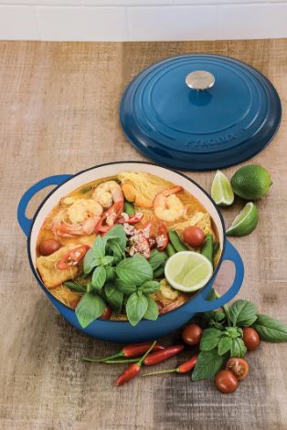 Pyrochef Round French Oven 28cm/6l Ocean Blue