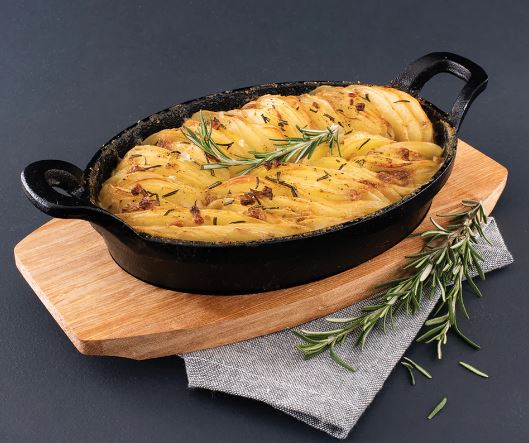 Pyrocast Oval Gratin 17x12.5cm With Maple Tray