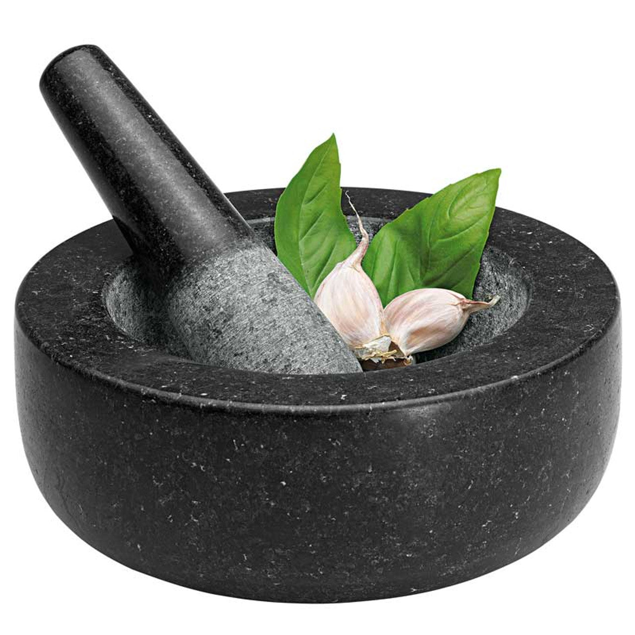 Avanti Low Mortar And Pestle 20cm - Black