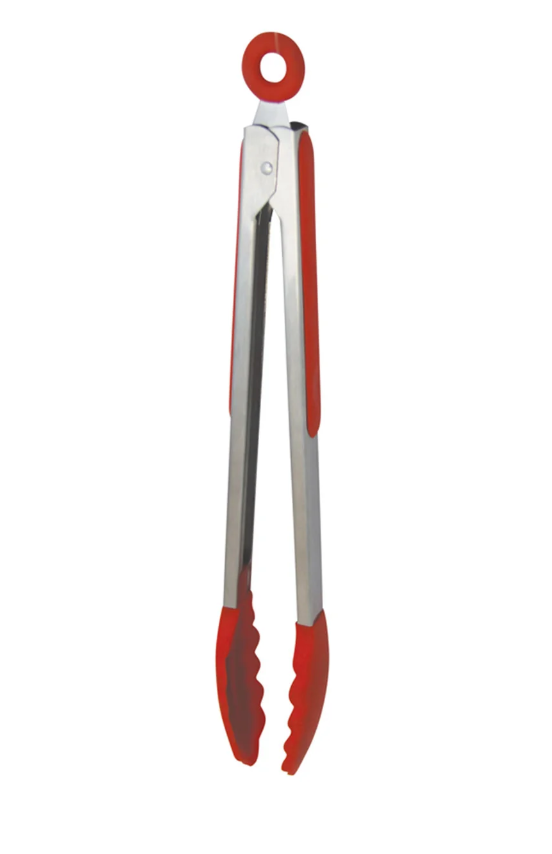 Avanti Silicone Tongs With Stainless Steel Handle 30cm - Red