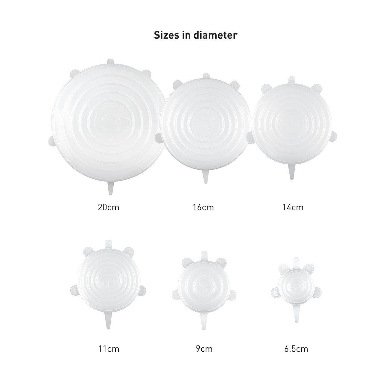 Avanti Silicone Food Covers S/6