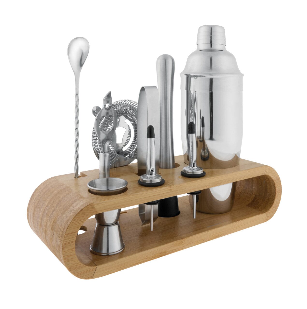 Avanti Bar Set With Bamboo Stand 10pc Bar Tools The Cooks Kitchen 