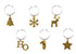 Avanti Wine Charms - Golden Christmas