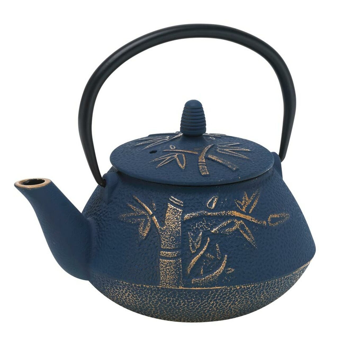 Avanti Bamboo Cast Iron Teapot - 800ml - Navy/bronze