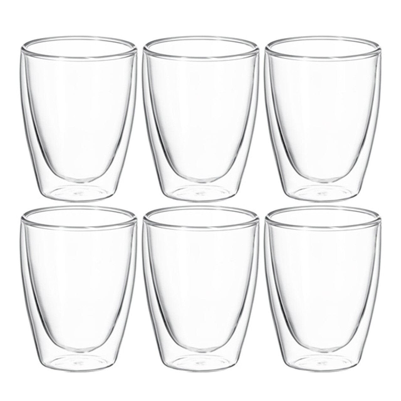 Avanti Caffe Twin Wall Glass - Set Of 6 250ml Mugs - Cups & Saucers The Cooks Kitchen Mandurah 