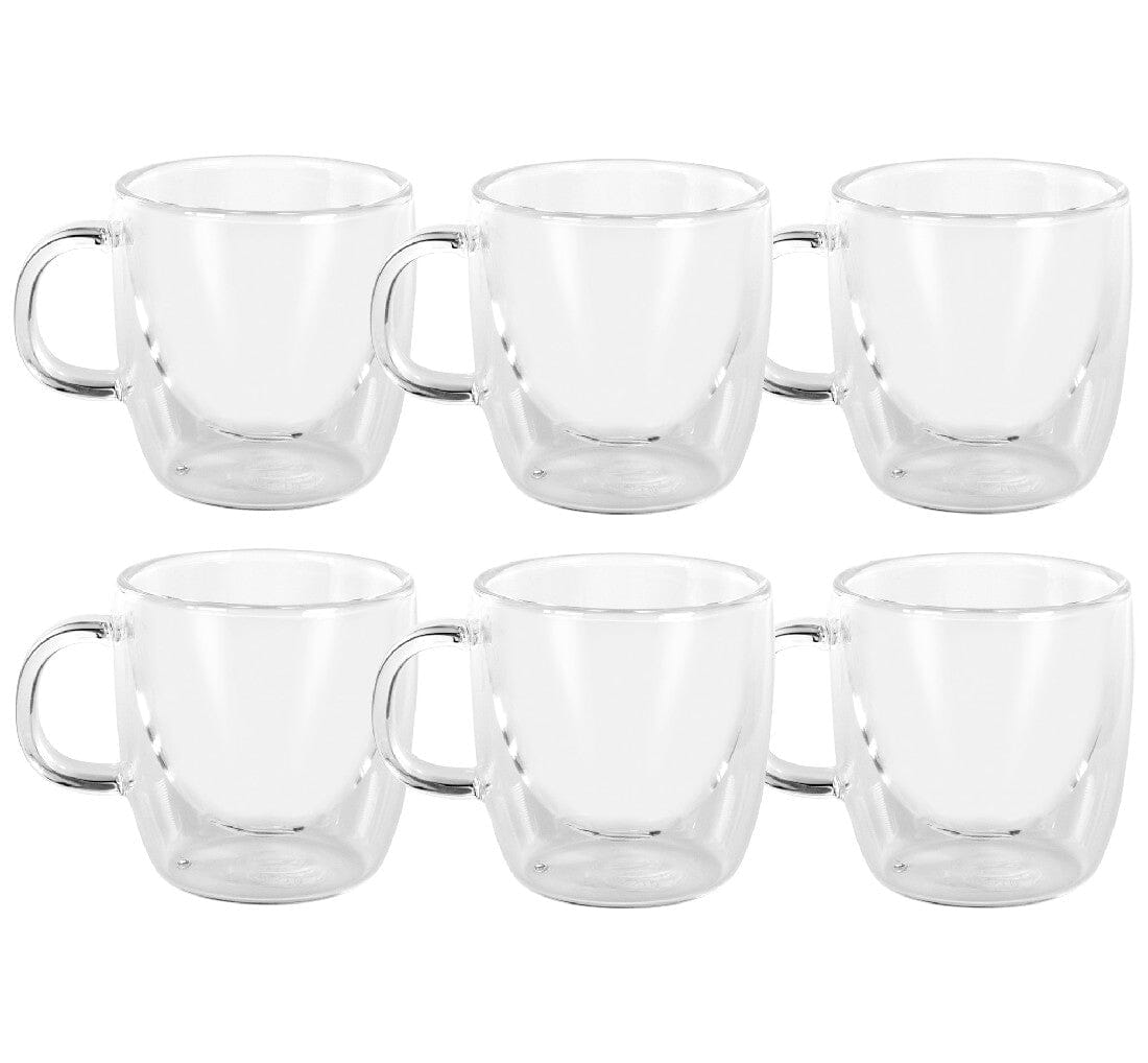 Avanti Caffe Manico Double Wall Glasses Set Of 6 - 250ml Mugs - Cups & Saucers The Cooks Kitchen Mandurah 