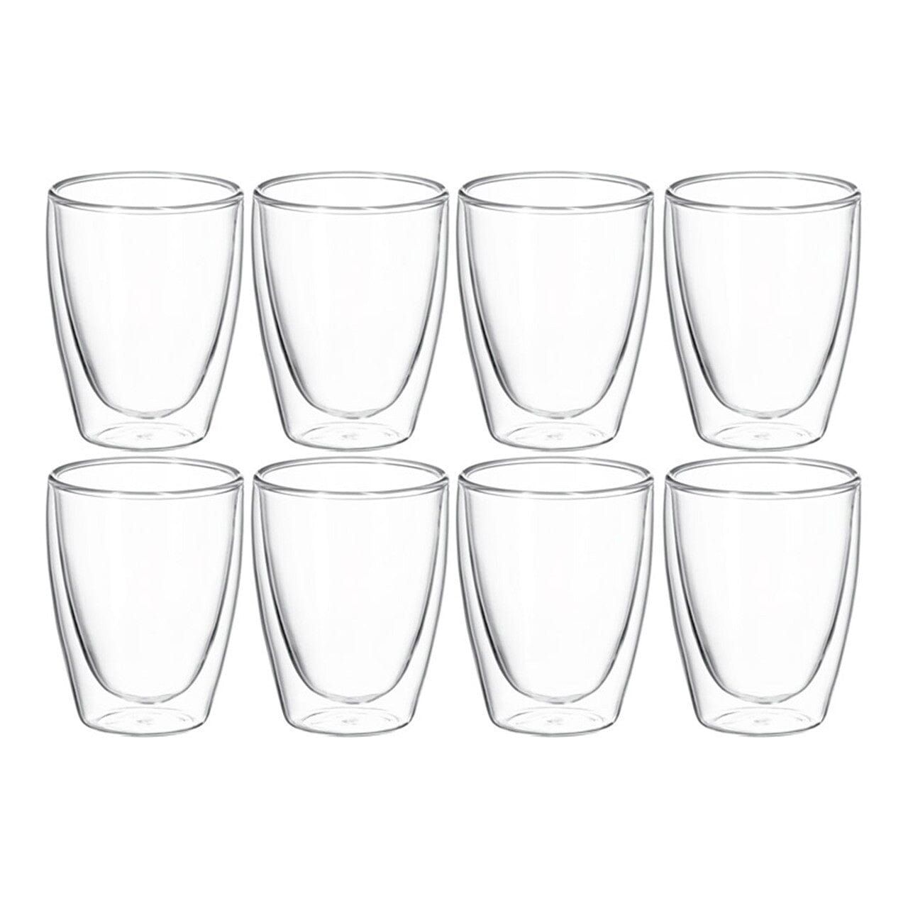 Avanti Caffe Twin Wall Glass - Set Of 8 - 250ml Mugs - Cups & Saucers The Cooks Kitchen Mandurah 