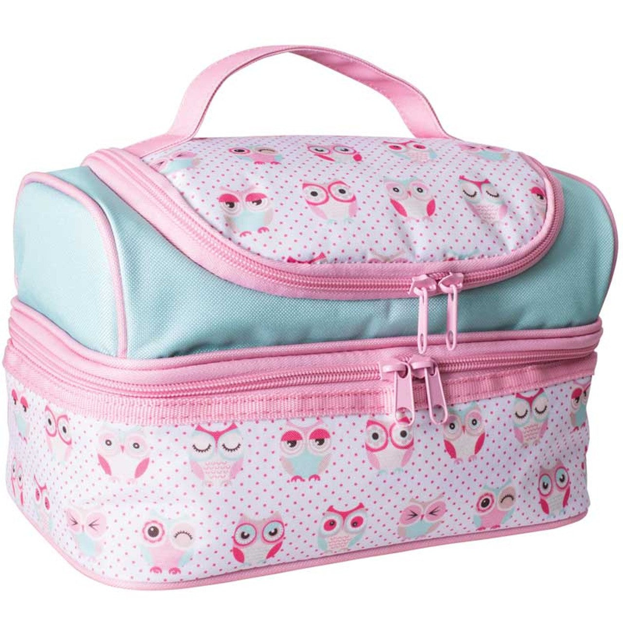 Avanti Yum Yum Double Decker Lunch Bag Owls - Teal Multi