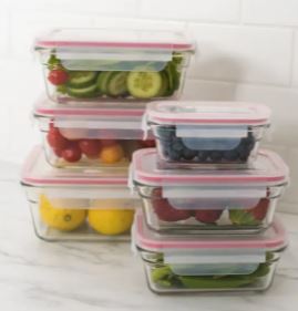 Glasslock Oven Safe Tempered Glass Rectangular Container 970ml