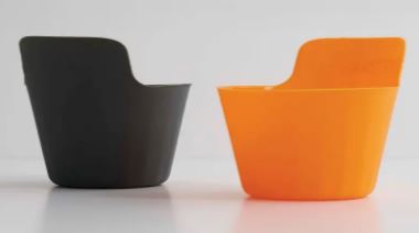 Bakemaster Silicone Baking Cups Set Of 12 7x4cm Orange/grey