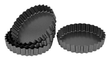 Bakemaster Mini Quiche Pan Set Of 4 - 12 X 2cm Baking Tins, Trays, Pans & Ramekins The Cooks Kitchen 