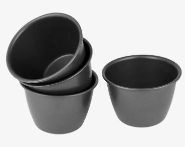 Bakemaster Pudding Mould Set/4 7.5x6cm