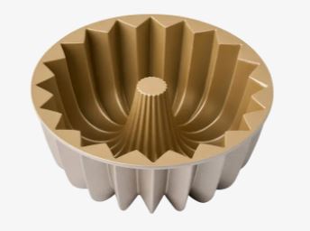 Bakemaster French Wreath Fluted Cake Pan - Champagne