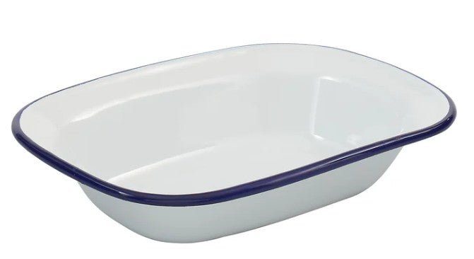 Bakemaster Enamel Rectangular Pie Dish 23.5 X 18 X 5cm