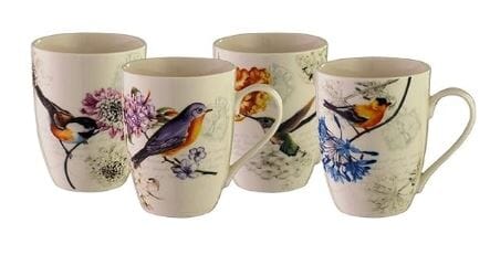 Bundanoon Coupe Mug Set Of 4 - Birdsong 355ml Mugs - Cups & Saucers The Cooks Kitchen 