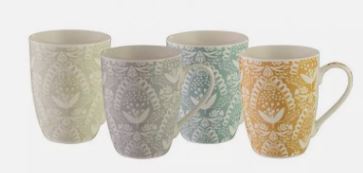 Bundanoon Coupe Mug Lace - Set Of 4 355ml