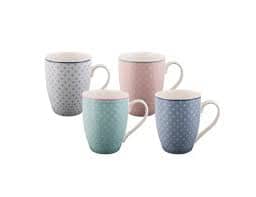 Bundanoon Coupe Mug Set Of 4 - Pastel Petals