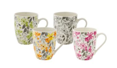 Bundanoon Coupe Mug 340ml Set Of 4 - Floral