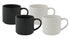 Bundanoon Mega Straight Mug 500ml Set Of 4 - Black & White Mugs - Cups & Saucers The Cooks Kitchen 