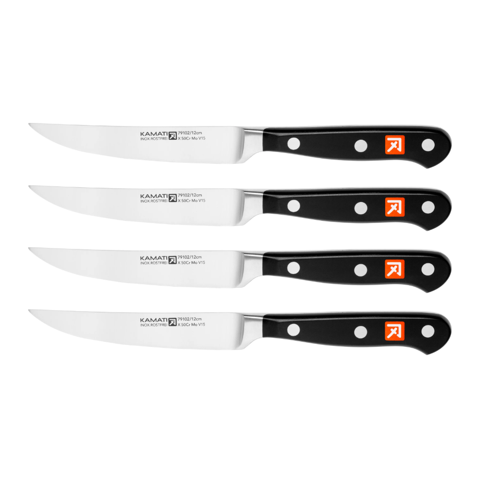 Kamati Classic Forged 4 Piece Steak Knife Set 12cm