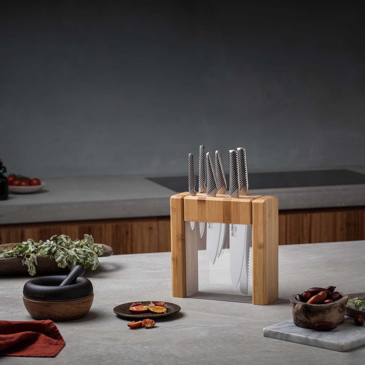 Global 7 Piece Knife Block Set Knife Sets The Cooks Kitchen Mandurah 