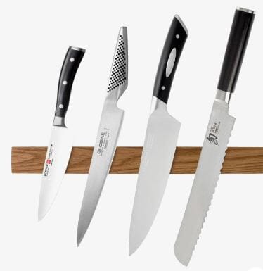 Cheftech Solid Oak Magnetic Knife Rack 60cm Knife Blocks & Racks The Cooks Kitchen 