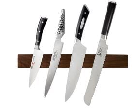 Cheftech Solid Walnut Magnetic Knife Rack 60cm Knife Blocks & Racks The Cooks Kitchen 