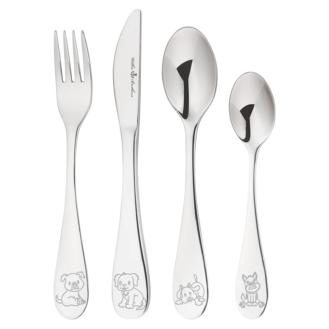 Wilkie Brothers 4 Piece Children's Cutlery Set - Puppy