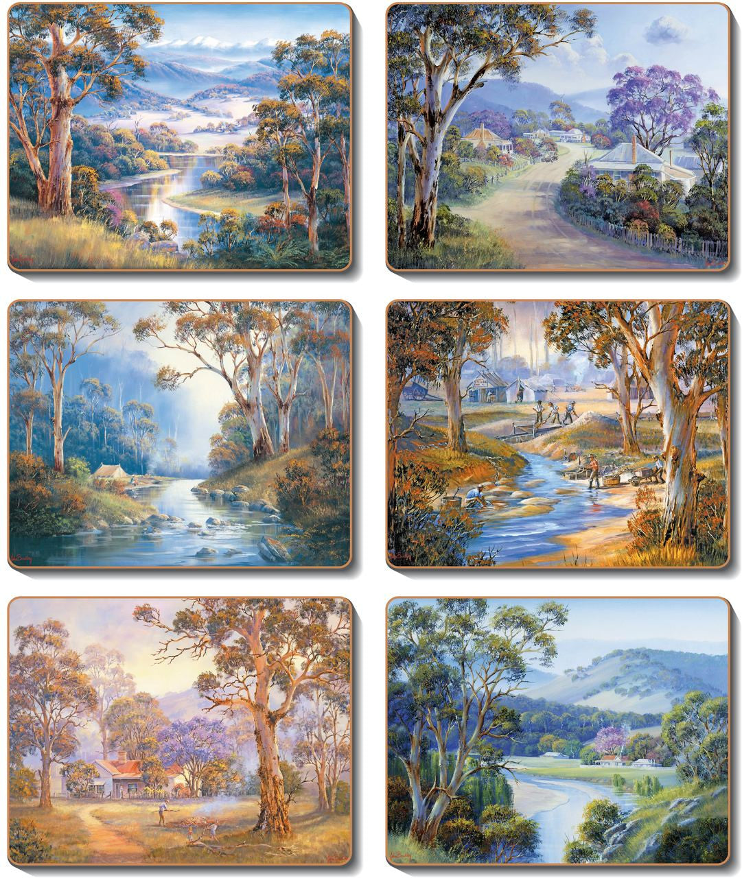 Cinnamon Bradleys Streams Coasters - Set Of 6