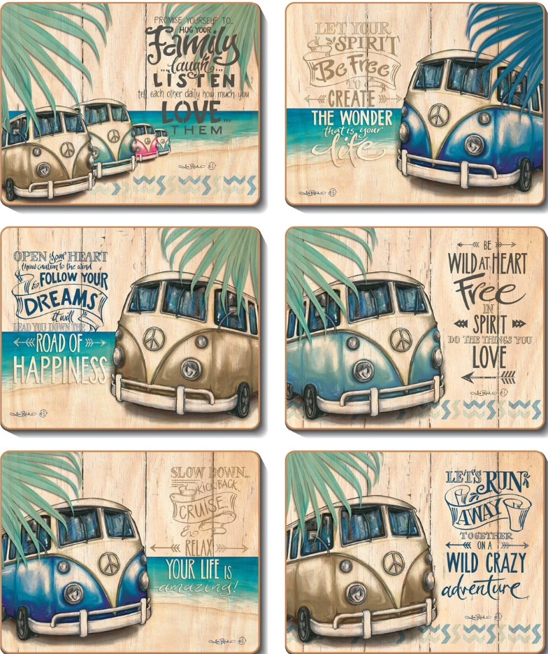 Cinnamon Vintage Kombi Placemats Set 6