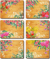 Cinnamon Native Flower Placemats - Set Of 6
