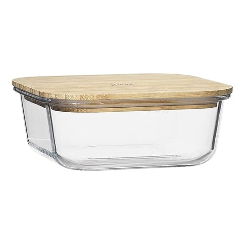 Ecology Nourish Square Storage With Bamboo Lid 18cm Glassware Storage The Cooks Kitchen 