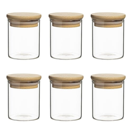 Pantry Round Spice Jar Set 6pc Herb & Spice Storage The Cooks Kitchen 
