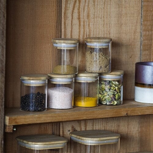 Pantry Round Spice Jar Set 6pc Herb & Spice Storage The Cooks Kitchen 